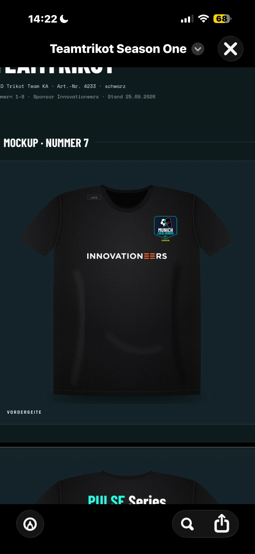 JAKO-Trikot Vorderseite