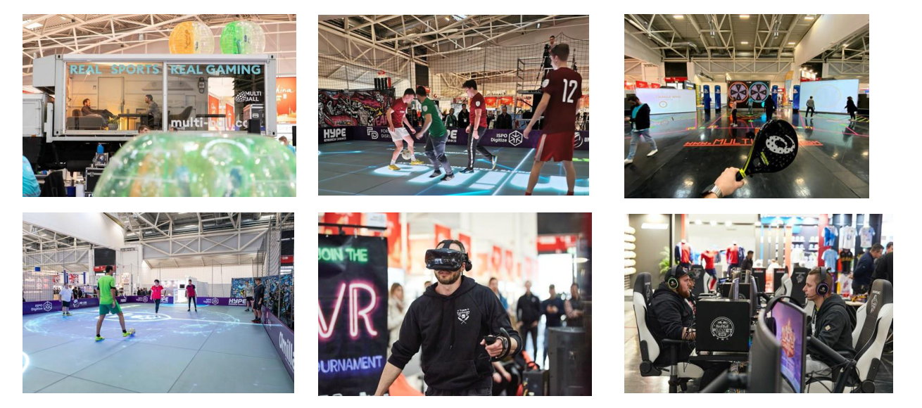 Exergaming-, VR- und eSports-Formate auf der ISPO Munich: Hybrid-Fußball auf LED-Court, Padel-Multiball, VR-Turnier und eSports-Racing